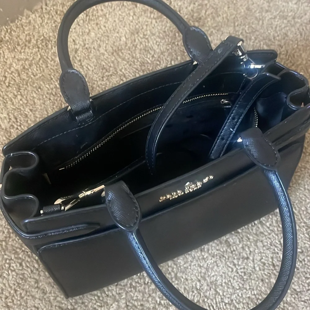 Kate Spade Black Crossbody Bag Madison Medium Satchel Bag - Picture 4 of 7